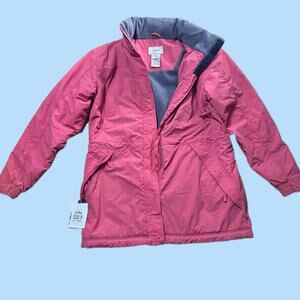 LL Bean Coat Womens Small Pink Thinsulate Lined Hooded Pink
